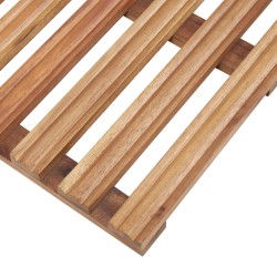 Tapis de salle de bain 2 pcs Bois d'acacia massif 56x37 cm 