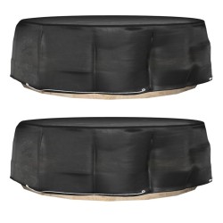 Housses pour salon îlot 2 pcs 10 œillets Ø236x67 cm rond 