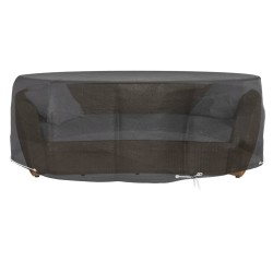 Housses pour salon îlot 2 pcs 10 œillets Ø236x67 cm rond 