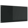 Dosseret de Cuisine Noir 120x60x0,6 cm Verre Trempé 