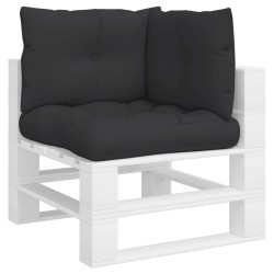 Coussins de palette lot de 3 noir tissu 