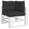 Coussins de palette lot de 3 noir tissu 