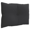 Coussins de palette lot de 3 noir tissu 