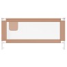 Barrière de sécurité de lit d'enfant Taupe 190x25 cm Tissu 