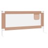 Barrière de sécurité de lit d'enfant Taupe 190x25 cm Tissu 