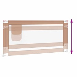 Barrière de sécurité de lit d'enfant Taupe 190x25 cm Tissu 