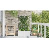 Jardinier avec treille 2 pcs blanc 80x40x143 cm 