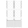Jardinier avec treille 2 pcs blanc 80x40x143 cm 