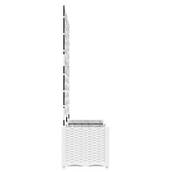 Jardinier avec treille 2 pcs blanc 80x40x143 cm 