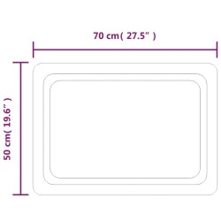 Miroir de salle de bain à LED 50x70 cm 