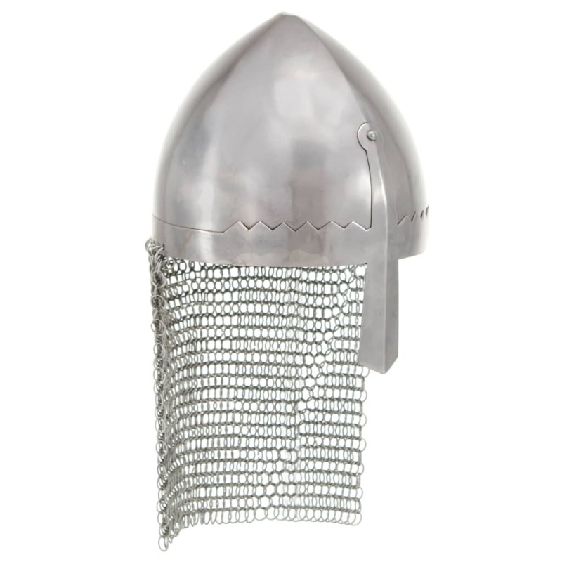 Casque de chevalier antique pour GN Argenté Acier 