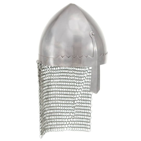 Casque de chevalier antique pour GN Argenté Acier 