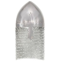 Casque de chevalier antique pour GN Argenté Acier 
