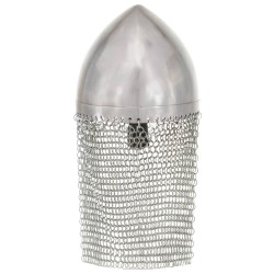 Casque de chevalier antique pour GN Argenté Acier 
