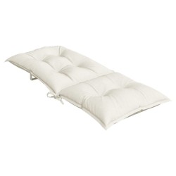 Coussins de chaise à dossier haut lot de 2 crème mélangé tissu 