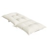 Coussins de chaise à dossier haut lot de 2 crème mélangé tissu 