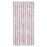 Rideau anti-mouches gris argenté et rose 90x200 cm chenille 