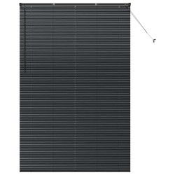 Store de Fenêtre avec des rideaux Autre Noir 80 x 130 cm Aluminium 