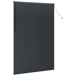 Store de Fenêtre avec des rideaux Autre Noir 80 x 130 cm Aluminium 
