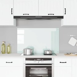 Dosseret de cuisine Blanc 100x60 cm Verre trempé 