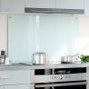 Dosseret de cuisine Blanc 100x60 cm Verre trempé 