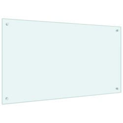 Dosseret de cuisine Blanc 100x60 cm Verre trempé 