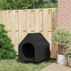 Maison pour Chien Noire en Tissu Oxford et Acier 