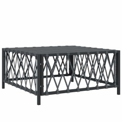 Table de jardin anthracite 70x70x34 cm tissu tissé 