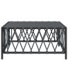 Table de jardin anthracite 70x70x34 cm tissu tissé 