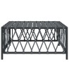 Table de jardin anthracite 70x70x34 cm tissu tissé 