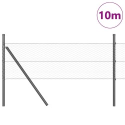 Clôture Hexagonale Grise 0,5x10 m Acier 