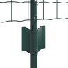 Clôture Euro avec 5 poteaux en U Verte 0.6x10 m Acier 