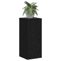 Supports de plantes 2 pcs chêne noir 30 x 30 x 70 cm en bois d'ingénierie 