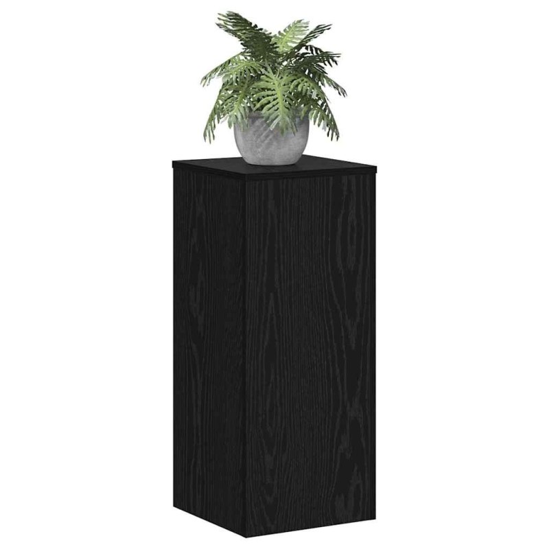 Supports de plantes 2 pcs chêne noir 30 x 30 x 70 cm en bois d'ingénierie Supports de plantes 2 pcs chêne noir 30 x 30 x 70 cm en bois d'ingénierie