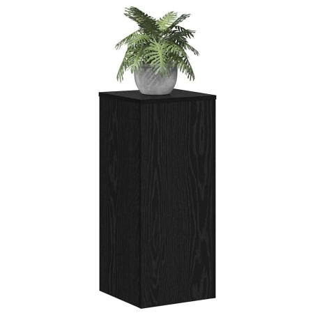 Supports de plantes 2 pcs chêne noir 30 x 30 x 70 cm en bois d'ingénierie 