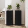 Supports de plantes 2 pcs chêne noir 30 x 30 x 70 cm en bois d'ingénierie 