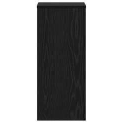 Supports de plantes 2 pcs chêne noir 30 x 30 x 70 cm en bois d'ingénierie 