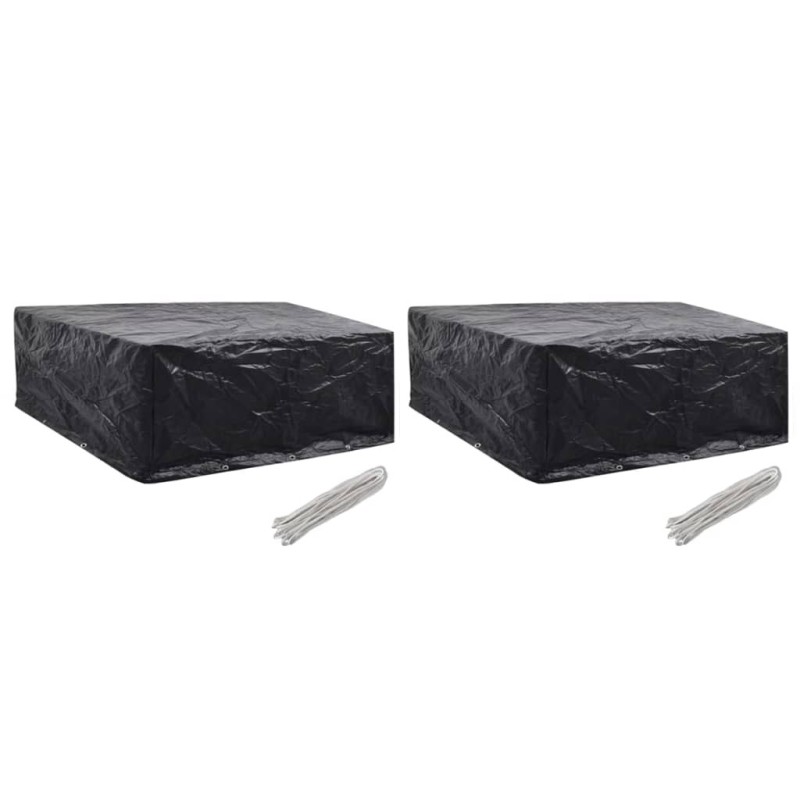 Housses de salon de jardin 2 pcs 10 œillets 260x260x90 cm Housses de salon de jardin 2 pcs 10 œillets 260x260x90 cm