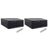 Housses de salon de jardin 2 pcs 10 œillets 260x260x90 cm 