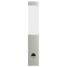 Appliques murales d'extérieur avec capteur 2 pcs Acier inoxydable Argent IP44 