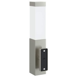 Appliques murales d'extérieur avec capteur 2 pcs Acier inoxydable Argent IP44 