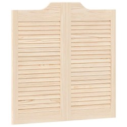 Portes battantes à persiennes 1paire 80 x 80 cm bois massif Pin 