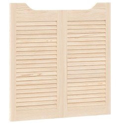 Portes battantes à persiennes 1paire 80 x 80 cm bois massif Pin 