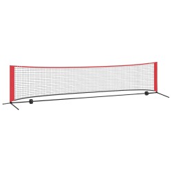 Filet de tennis noir et rouge 396 x 92 x 87 cm Polyester 