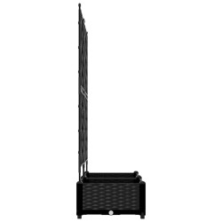 Jardinière de jardin avec treillis 2 pcs Noir 80x40x125.5 cm 