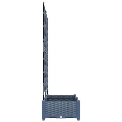 Jardinière de jardin avec treillis 2 pcs Grise 80x40x125.5 cm 