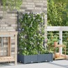 Jardinière avec treillis 2 pcs Gris clair 80x40x125,5 cm 
