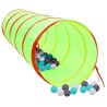Tunnel de jeu pour enfants avec 250 balles Vert 175cm Polyester 