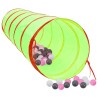 Tunnel de jeu pour enfants avec 250 balles Vert 175cm Polyester 