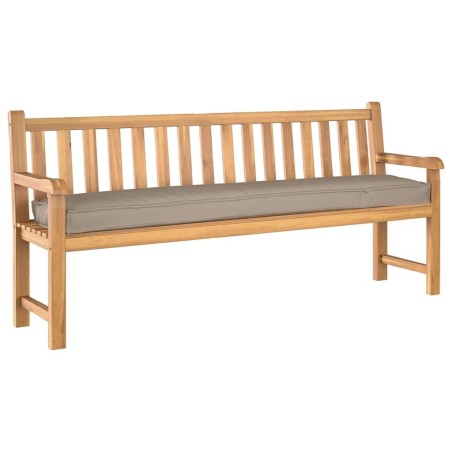 Coussins de palette pour banc 2 pcs Taupe 180x40x8 cm Tissu Oxford 